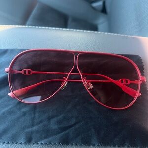 Dior Red Aviator Sunglasses